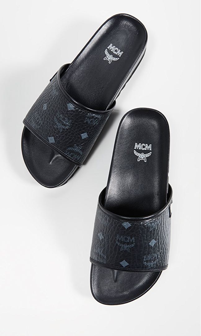 Mcm women's visetos slides black deals
