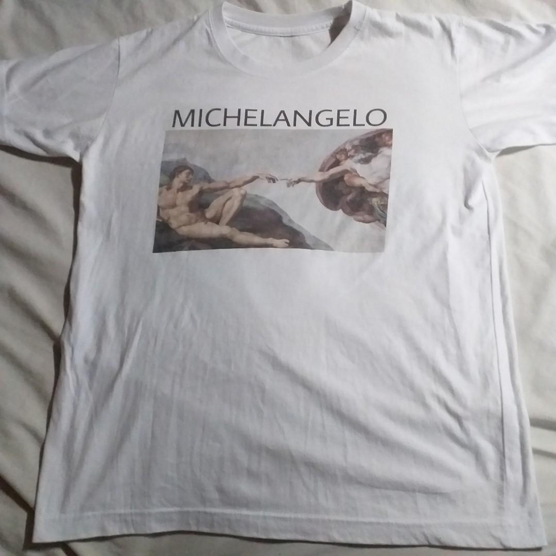 Michel angelo Retro/Vintage shir (Category: Formal Shirts) located in Marikina City. Submitted by soldbymark (Listing ID 267649379, Image 1). Description: FOR SALE: USED BUT GOOD CONDITION UNBRANDED AESTHETIC DESIGN SHIRT UNISEX OVERSIZED.