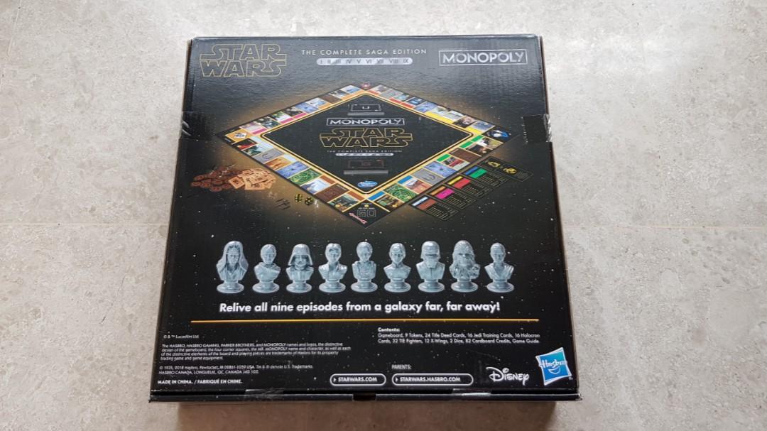 Monopoly STARWARS The Complete Saga Edition Hobbies Toys Toys