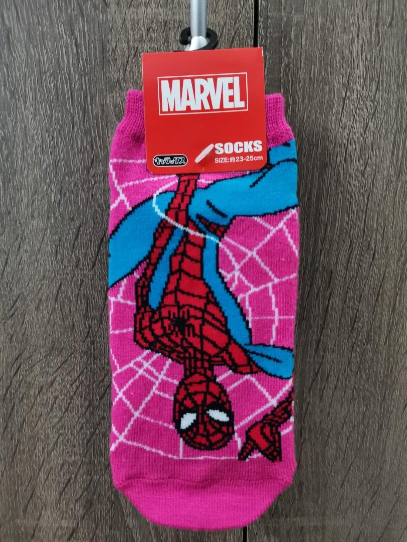 New Spiderman Socks Women S Fashion Accessories On Carousell