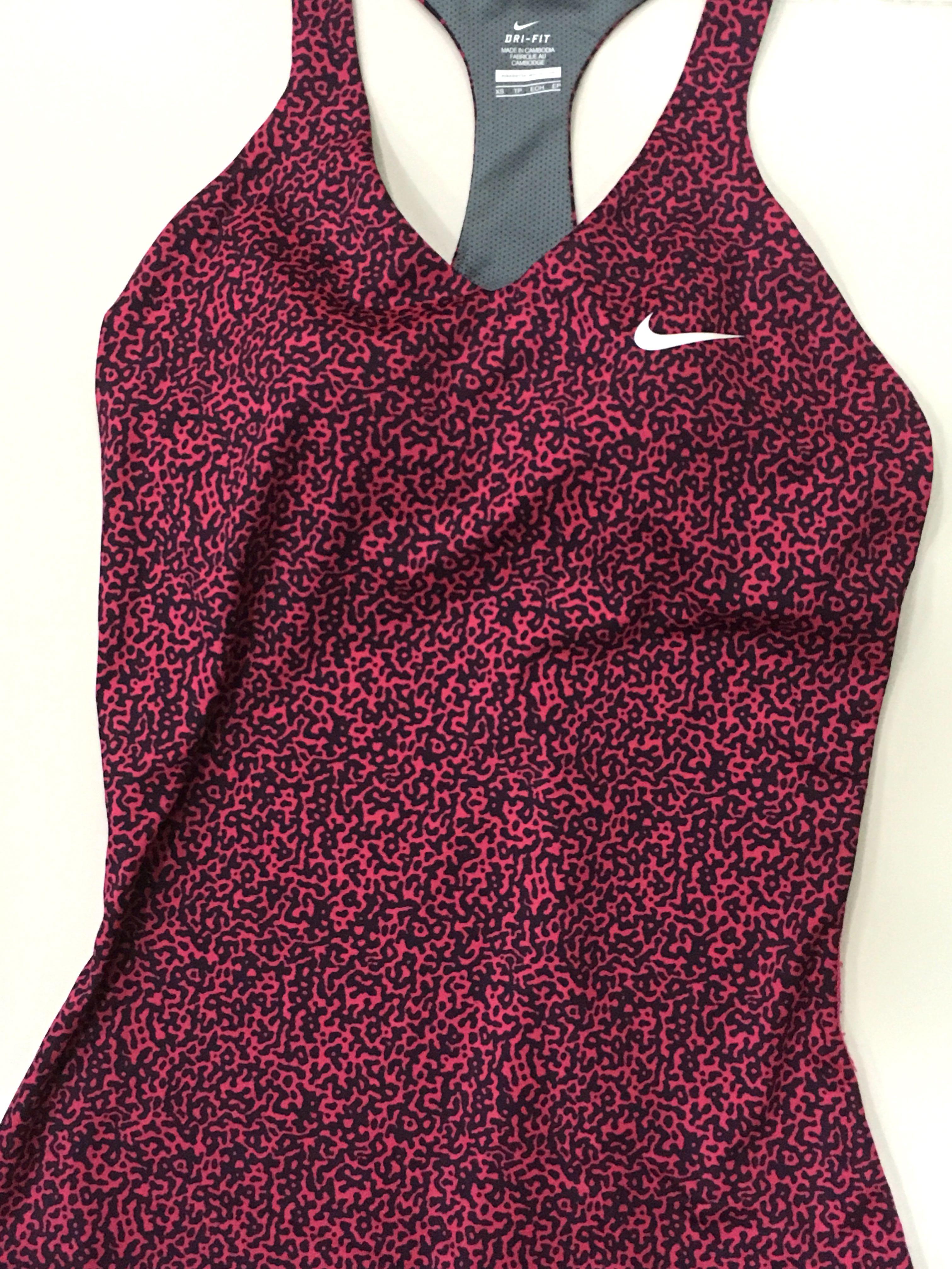 Red nike shirt with cheetah print discount