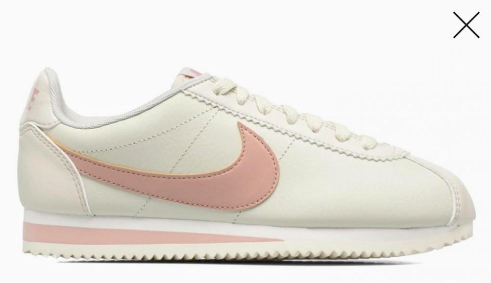 pink leather nike shoes