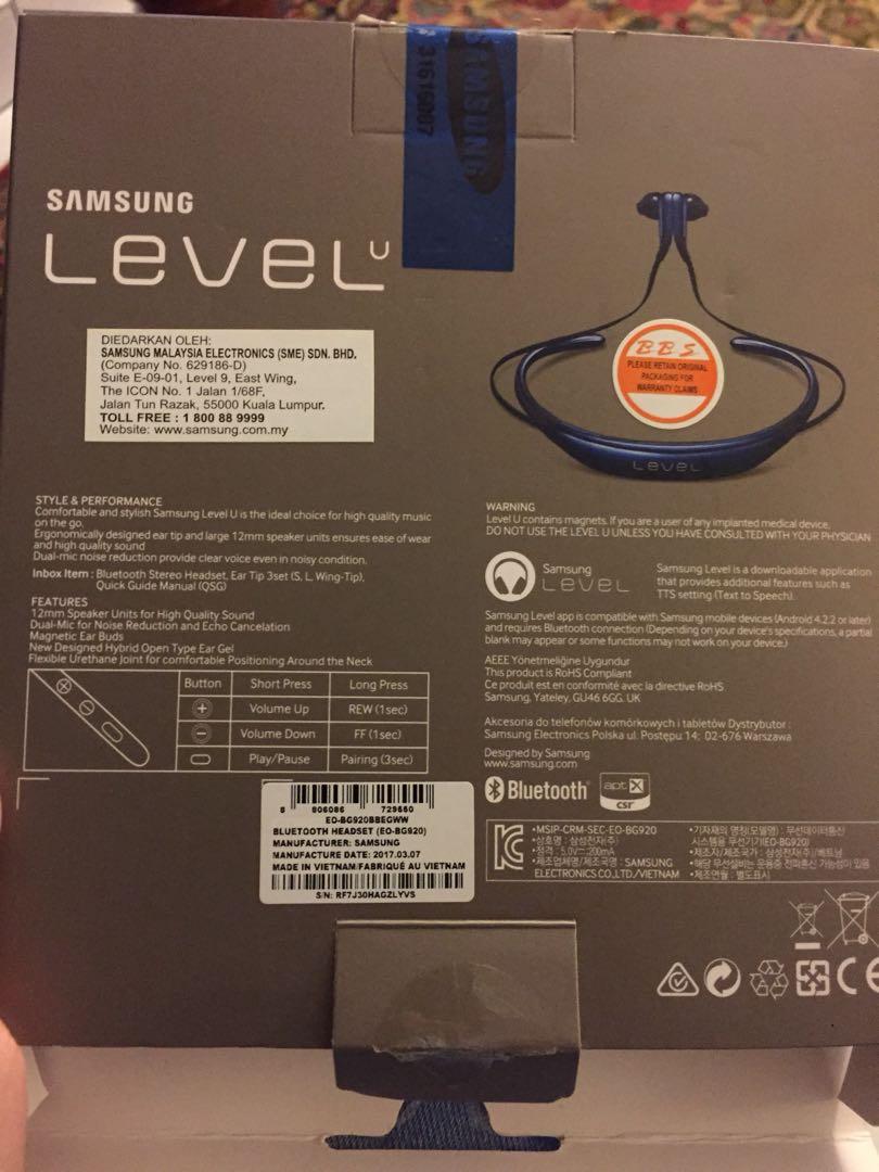 Samsung level u bluetooth warranty deals