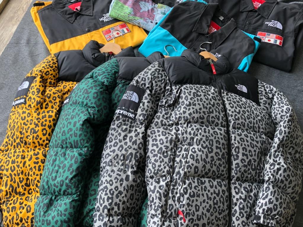 supreme north face leopard jacket