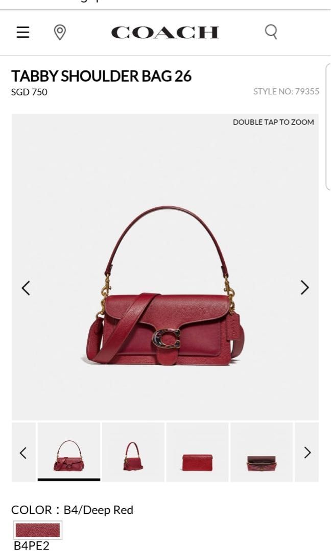 coach tabby deep red