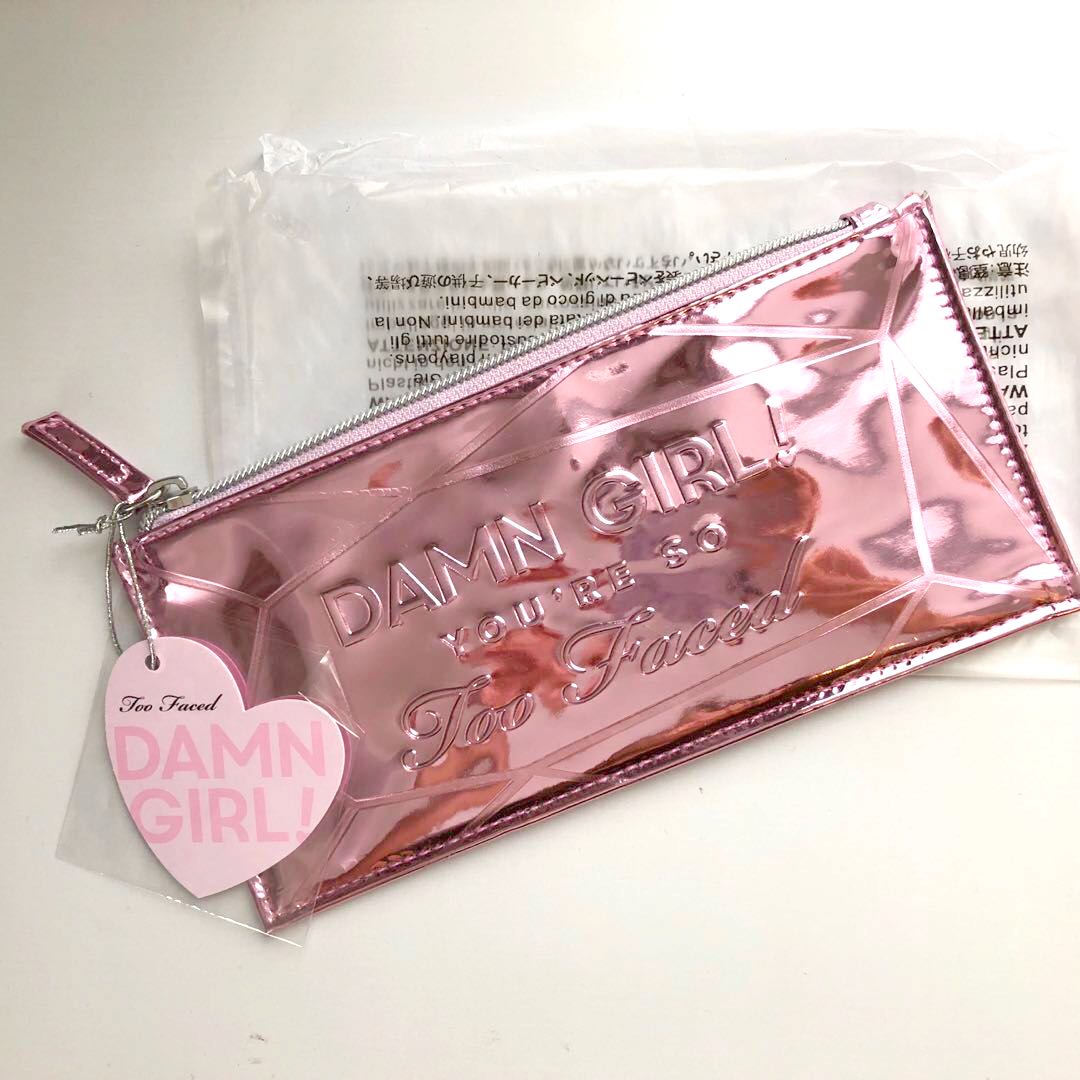 Too faced pink pouch store