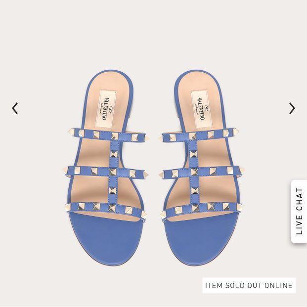 Valentino Garavani Rockstud Flat Slide Sandals