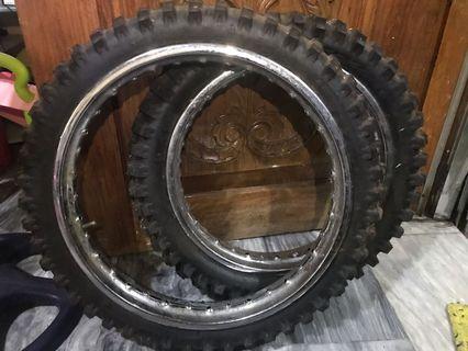 Repriced!! Motorcycle Tires with Rims