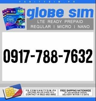 Globe 917 #003 Special Vanity Number Sim