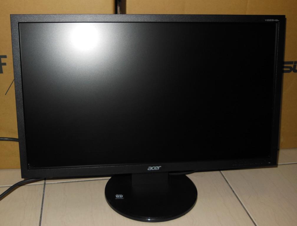 二手 acer 宏碁 V223HQL(LED背光) 22型16:9 D-SUB/DVI 內建喇叭 液晶顯示器, 電腦及科技產品, 電腦周邊產品 ...