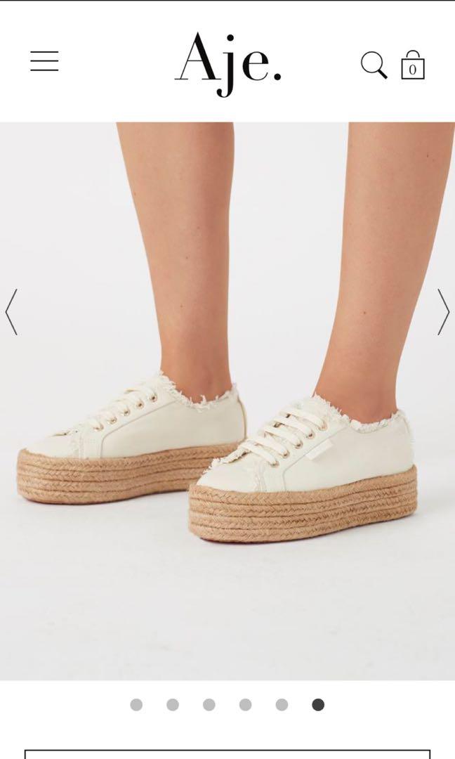 Aje x Superga Natural Platform Sneakers LIMITED EDITION COLLAB