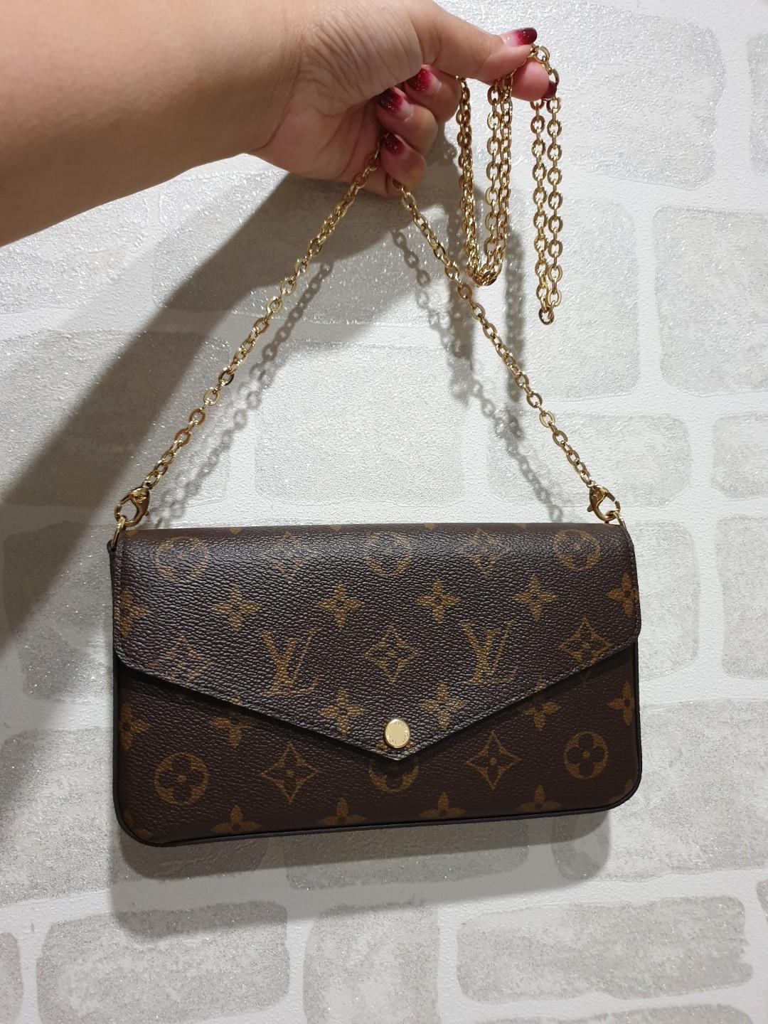 Louis Vuitton Limited Edition Pochette Felicie Monogram Yellow Vivienne in  New York, Luxury, Bags & Wallets on Carousell