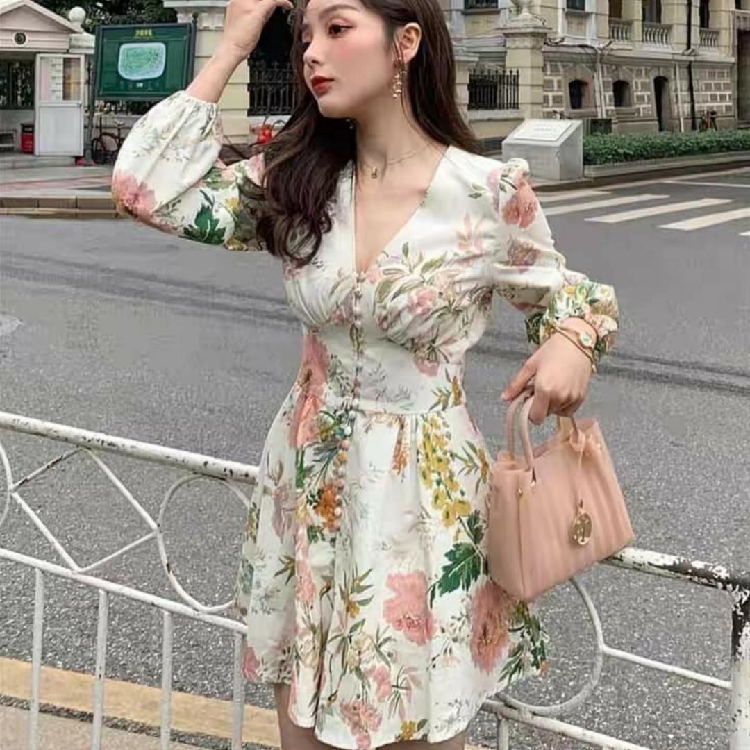 long sleeve floral dresses