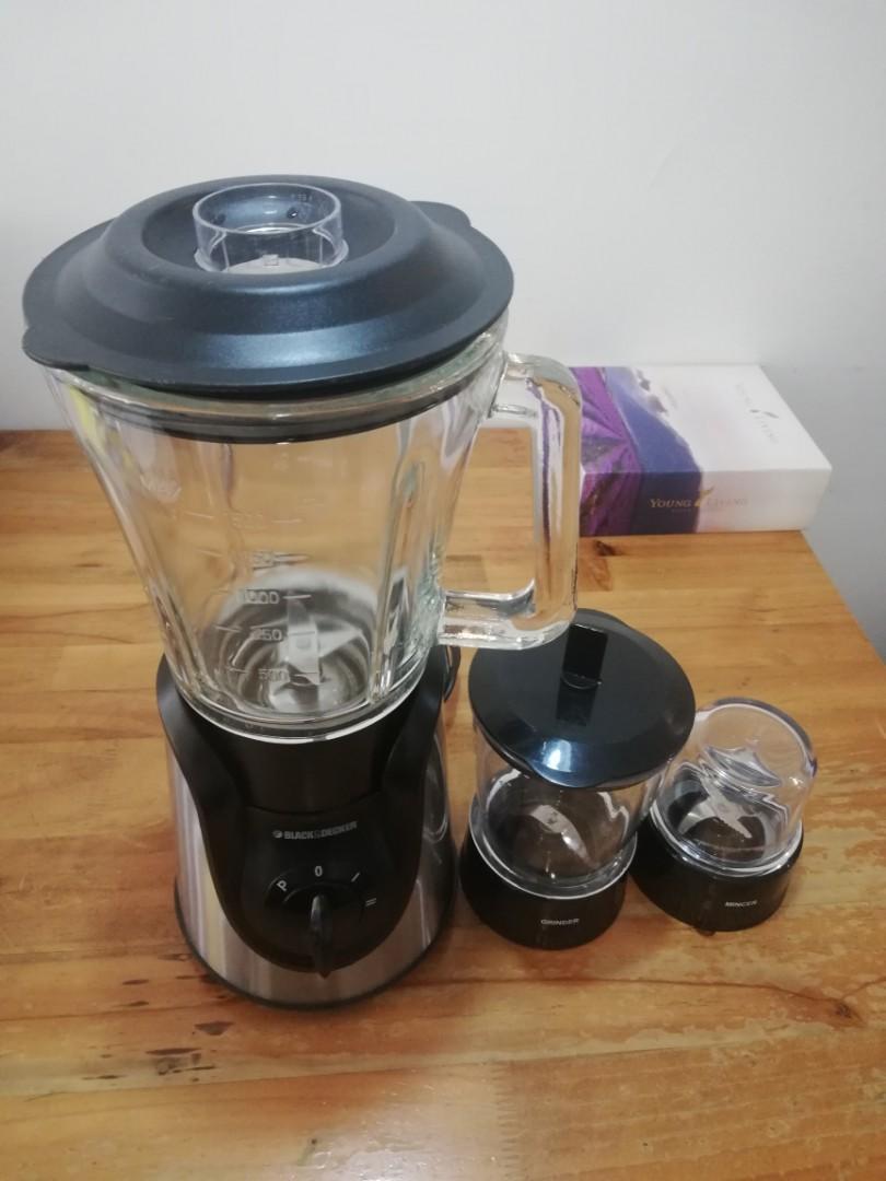 Black & Decker Glass Blender with Grinder and Mincer, TV & Home