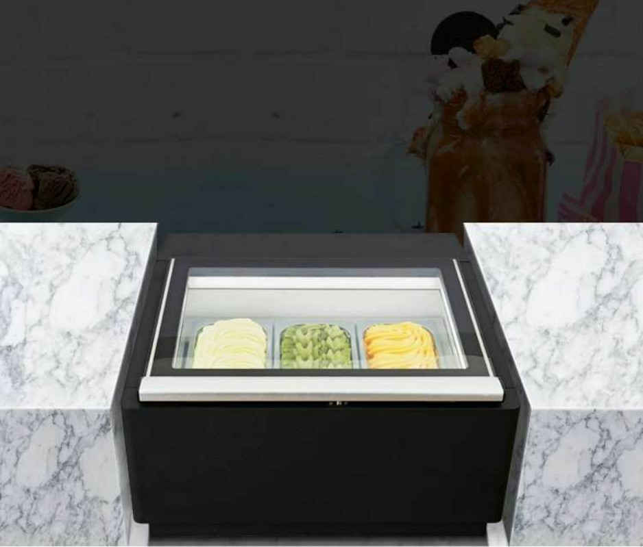 Brand New Table top Ice cream freezer (3 tubs), Food & Drinks, Chilled