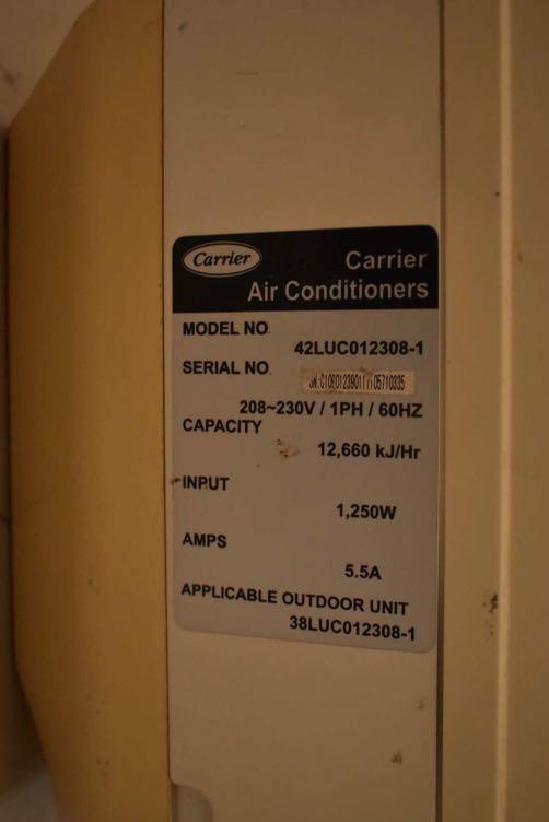 Carrier 1 HP Split Type Aircon with Remote Control, TV & Home