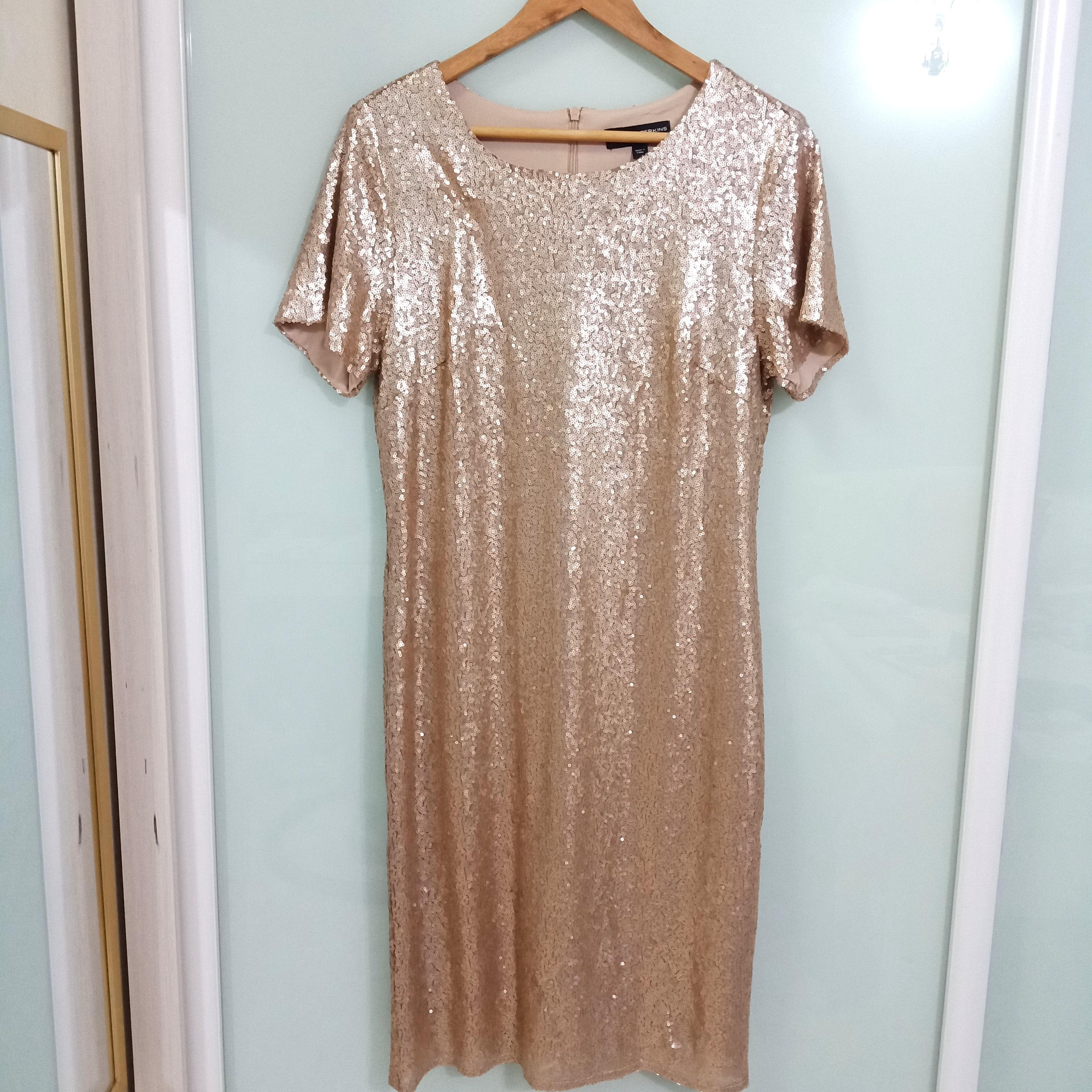 DOROTHY PERKINS Gold Full Sequin Dress