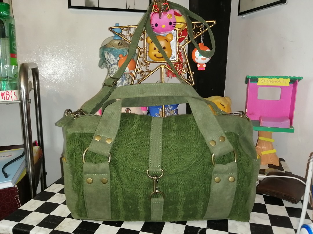 Green Army Two Way Japan Bag, Women's Fashion, Bags & Wallets, Cross