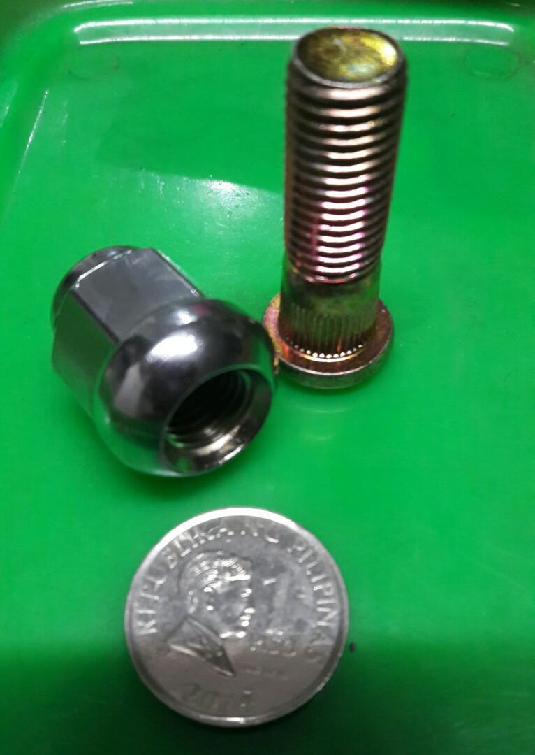 Honda Hub bolt & nuts (Category: Construction & Building Materials) located in Quezon City. Submitted by dragonrichboltsnuts (Listing ID 267779890, Image 3). Description: Honda Hub bolt with lug nuts M12 x 37 x 1.5P Lug nut wrench : M19 Lug nut height: 27mm Price: 145.00 per set Price : 16sets 2220.00 Pick up or shipping only..