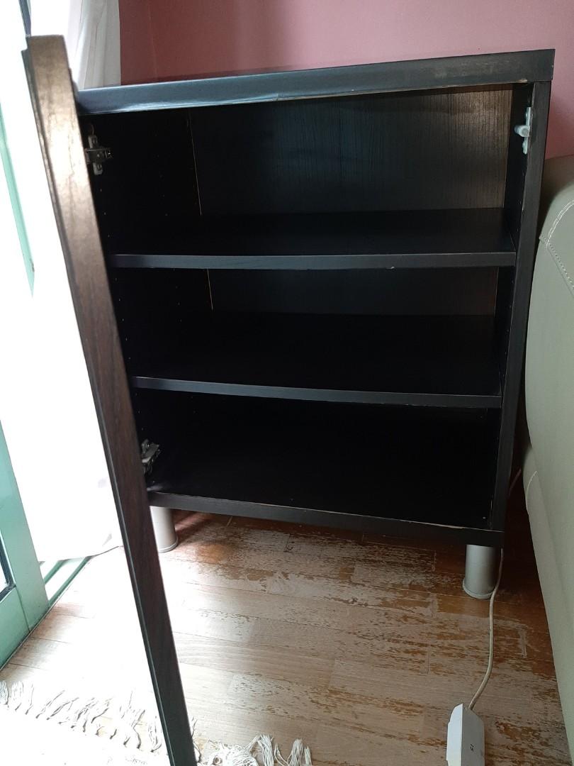 Ikea Besta 3 shelves 2 units with legs and doors., Furniture