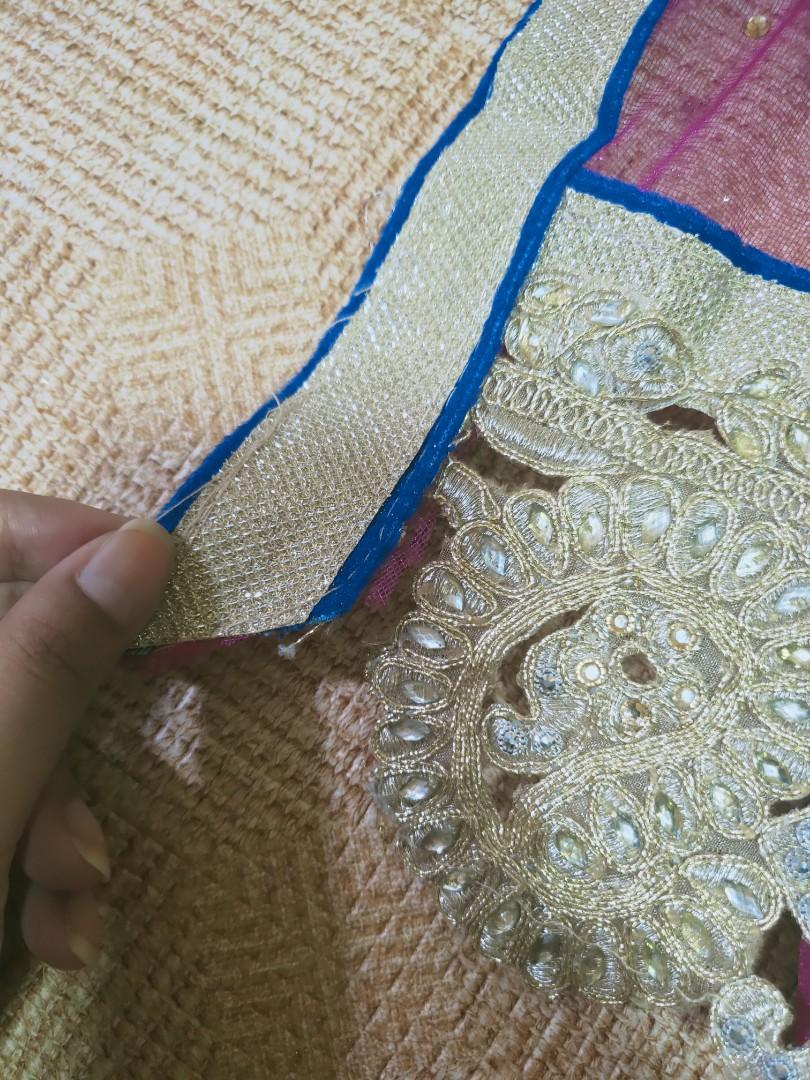 how to wear shawl for lehenga