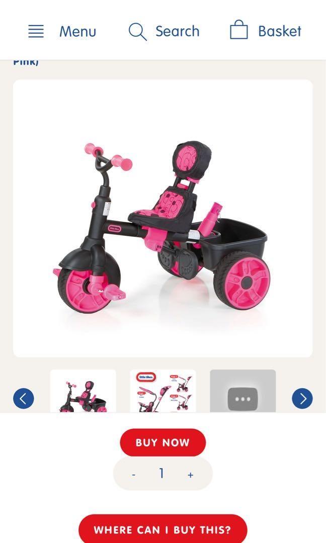 Little Tikes 4 in 1 Trike Deluxe Edition Neon PinkLittle Tikes 4 in 1