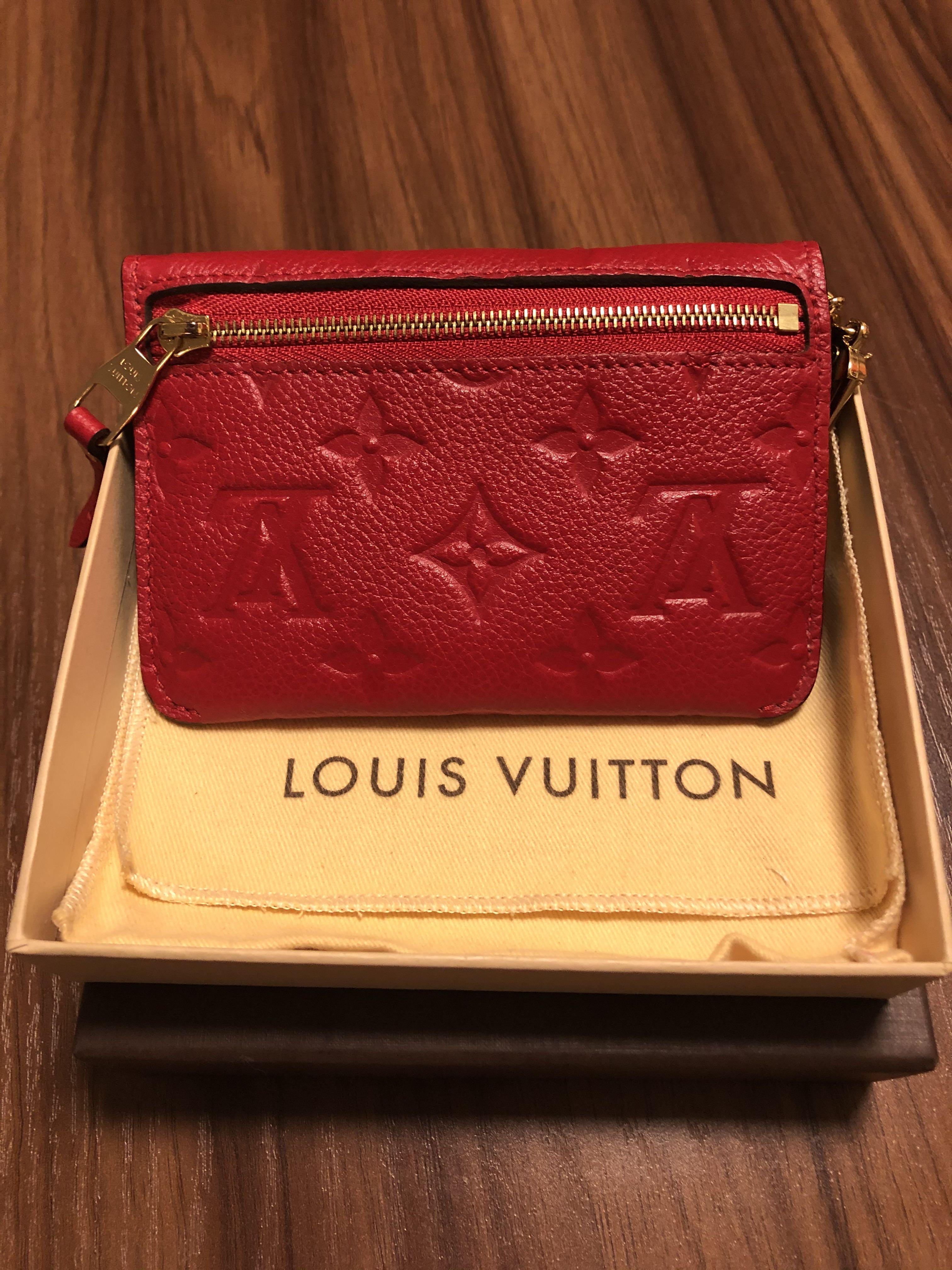 Louis Vuitton Monogram Empreinte Key Pouch Cherry