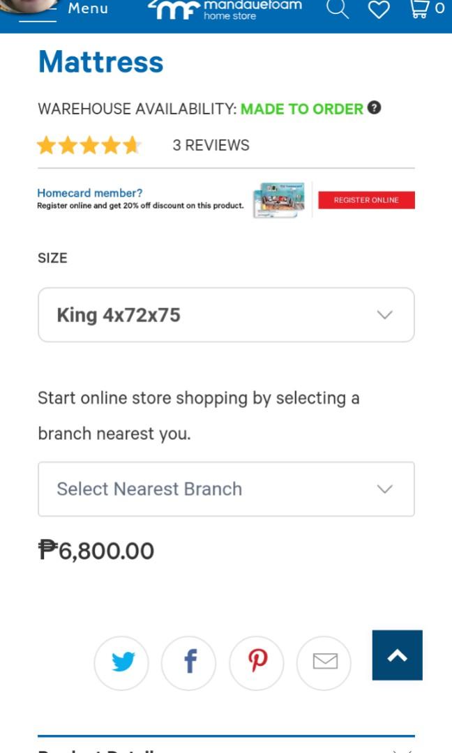 mandaue foam, Furniture & Home Living, Furniture, Bed Frames