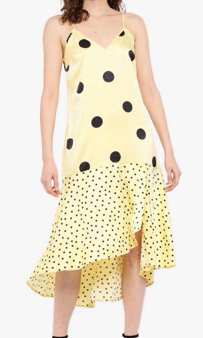 Miss selfridge black 2025 polka dot dress