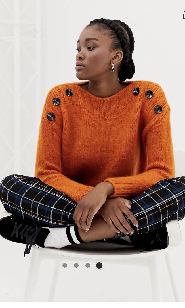 Red orange sweater cheap