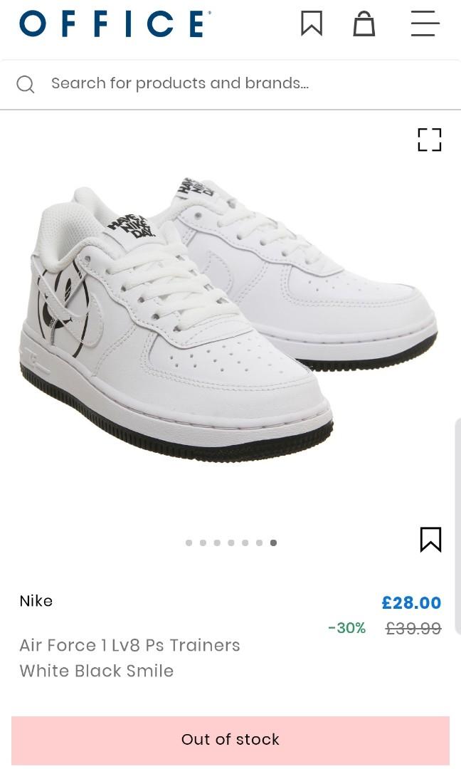 Nike Air Force 1 low trainers school shoes smile