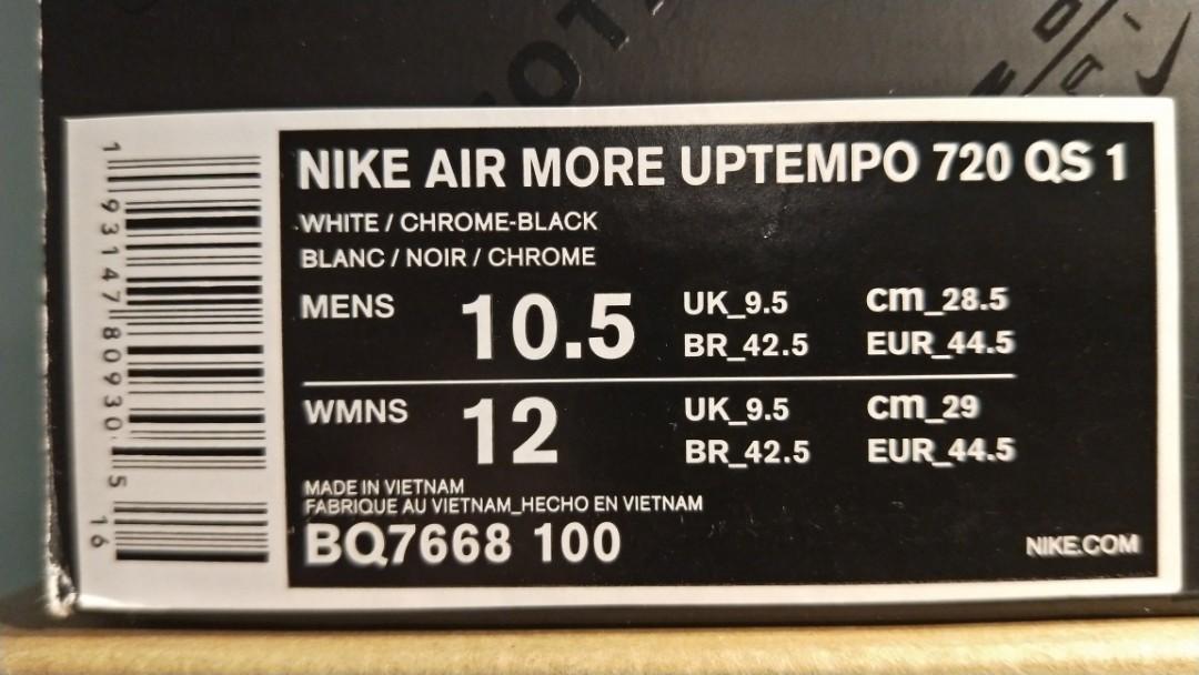 Nike Air More Uptempo 720 Max White Metallic Silver Men s Fashion