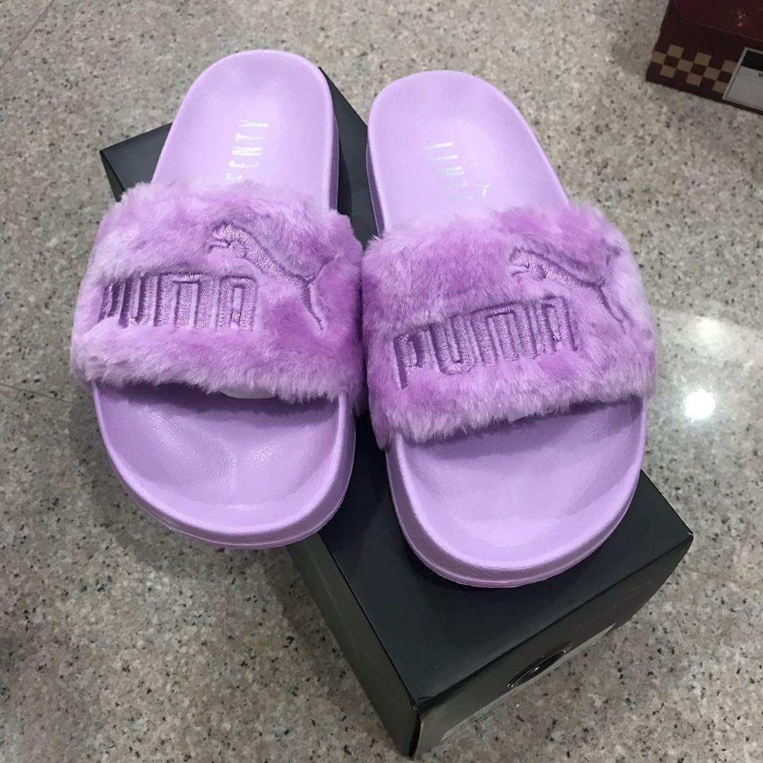 puma fenty slippers fur