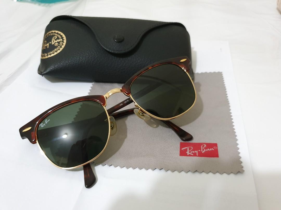 Ray Ban Clubmaster Tortoise Sunglasses Women S Fashion Accessories Eyewear Sunglasses On Carousell