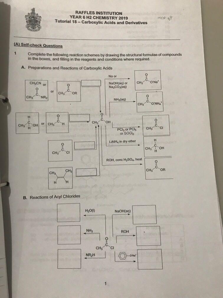 RJC Chem Tutorials (Category: Assessment Books) located in Singapore. Submitted by ityk01 (Listing ID 267814534, Image 1). Description: Complete set of Chemistry tutorials (with answers) from RJC. In good condition. Discount available if bought with other items. .