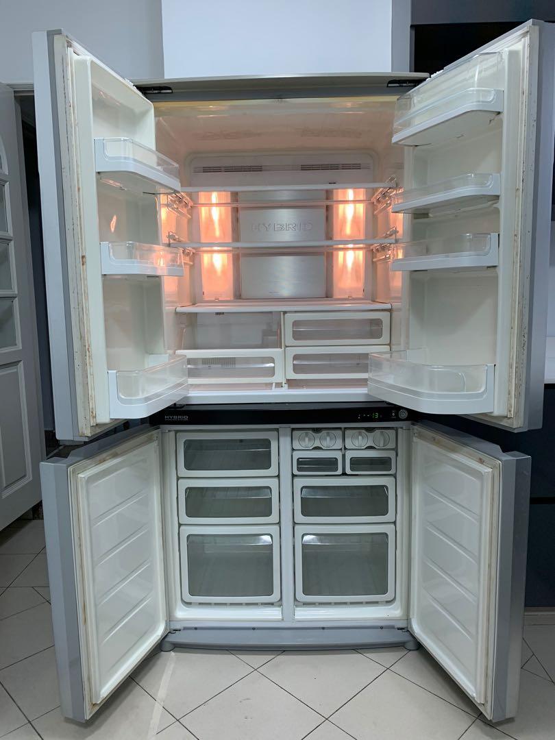 SHARP 4door fridge freezer Hybrid Cooling System, TV & Home Appliances, Kitchen Appliances