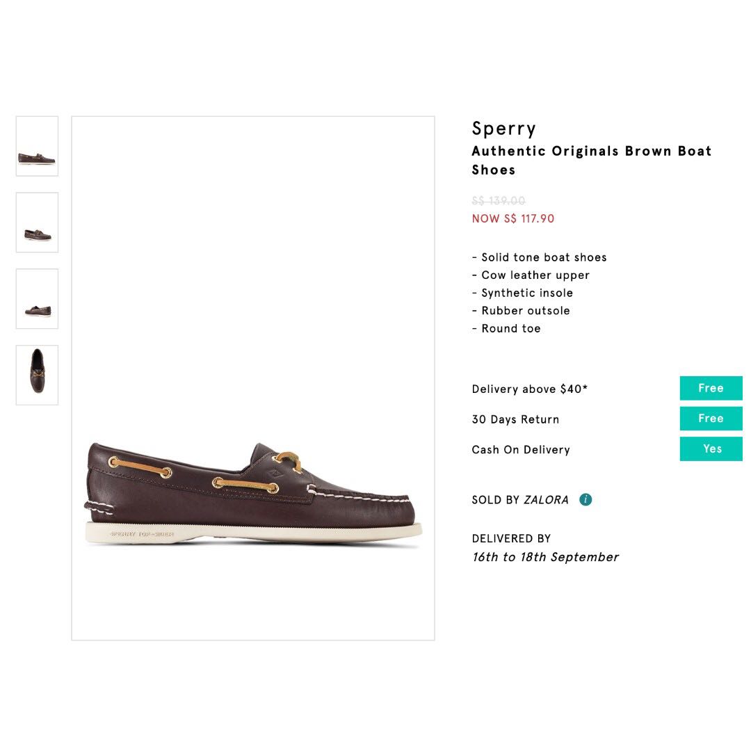 zalora sperry women's