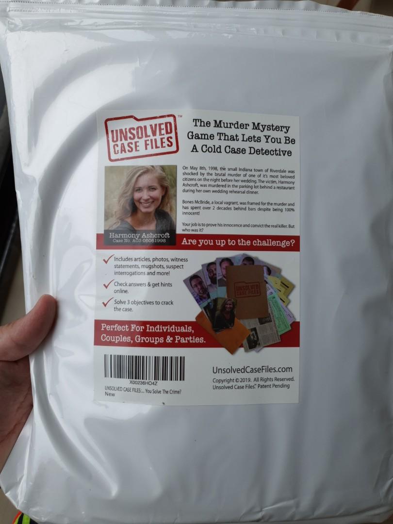 Unsolved Case Files Cold Case Murder Mystery Game 1 Toys Games Board Games Cards On Carousell