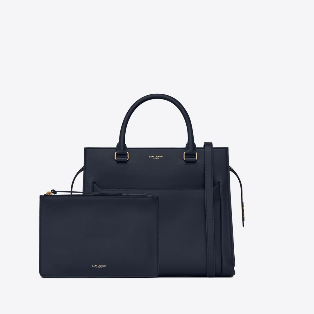 SAINT LAURENT EAST SIDE SMALL CABAS IN SMOOTH LEATHER MIDNIGHT