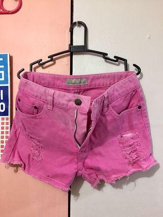 Pink Beach Maong Shorts