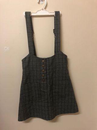 Checkered Pinafore Dress