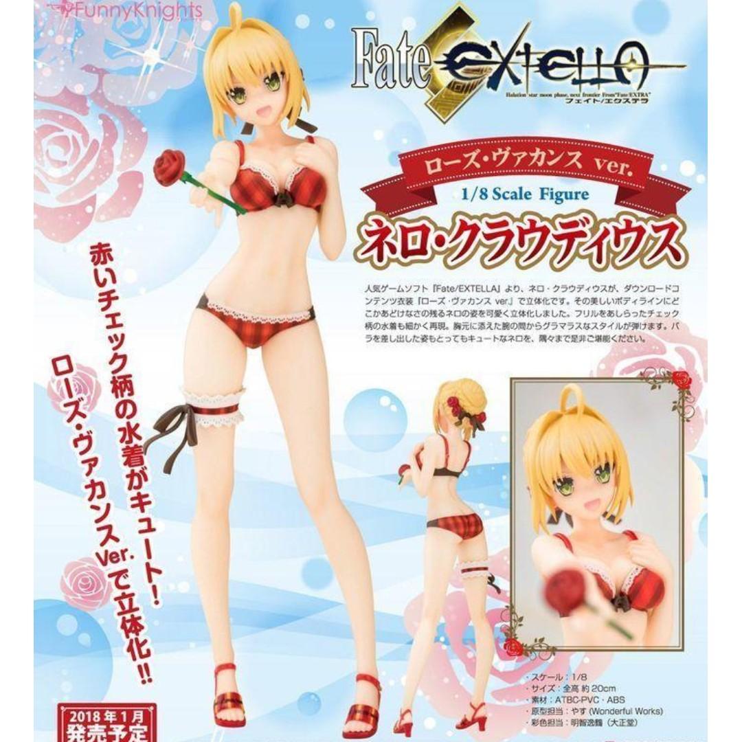 全新aoshima 青島1 8 Fate Extella Fgo 紅saber 玫瑰泳裝水着ver 玩具 遊戲類 其他 Carousell
