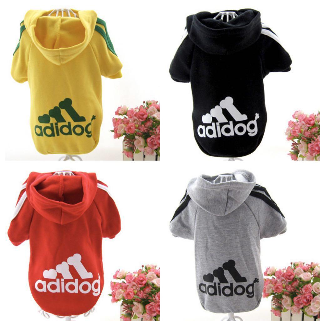 pink adidas dog hoodie