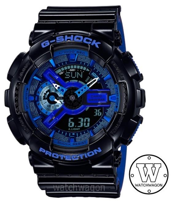 Authentic Casio G Shock Perforated Band GA 110LPA 1A . GA 110 ga110 Black Blue Watch Mobile Phones Gadgets Wearables Smart Watches on Carousell