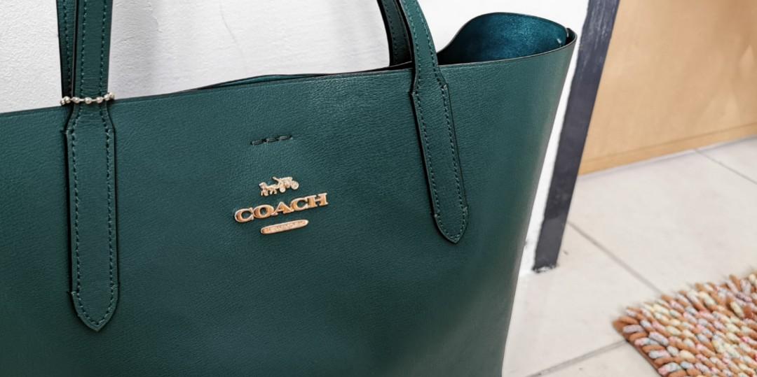 Coach emerald green handbag online