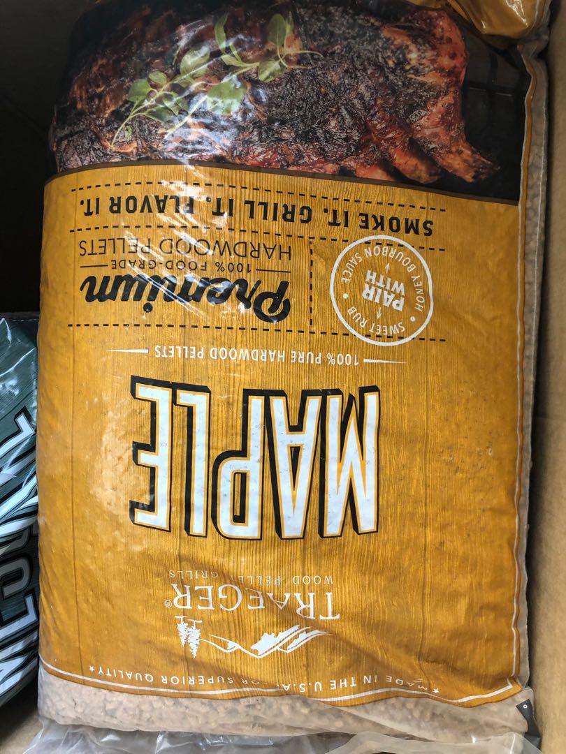 Bnew Traeger 9kgs Smoker Pellet Chips Pellets Maple Oak Mesquite