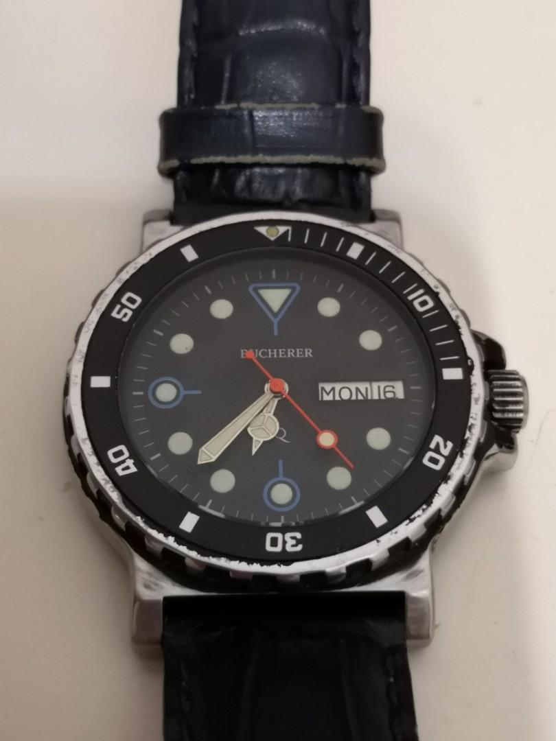 Bucherer Q 200M Diver watch Rare Vintage