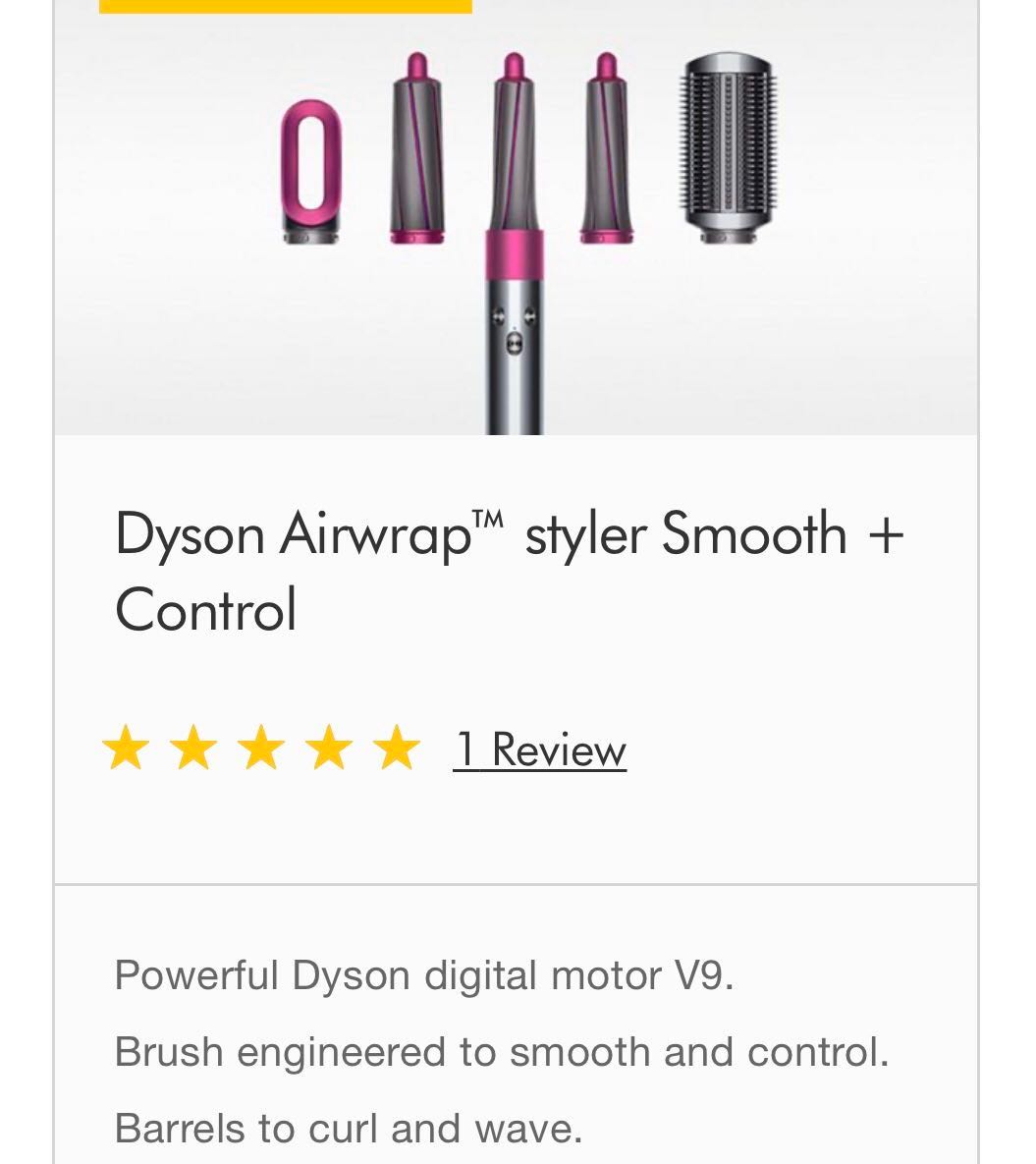 Dyson Airwrap Styler Smooth + Control, Beauty & Personal Care, Hair on