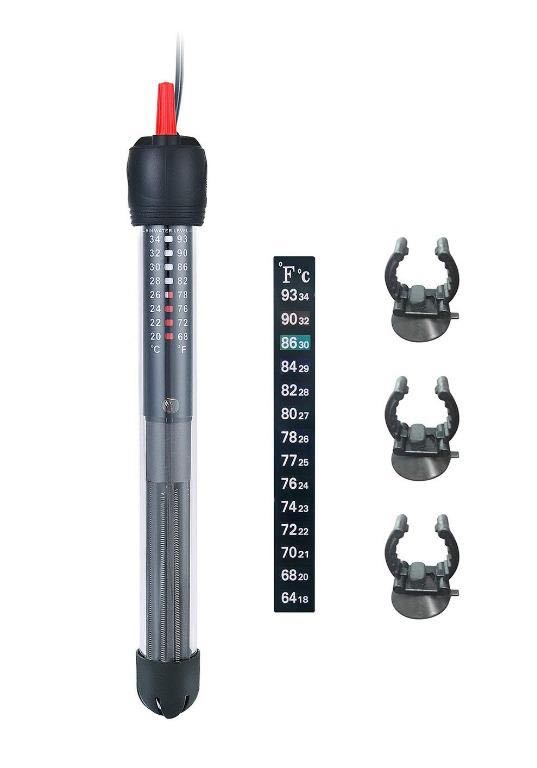 HITOP HP-608 Submersible Aquarium Heater 50W 100W 300W with Thermometer and Extra Sucker Cup Haisen