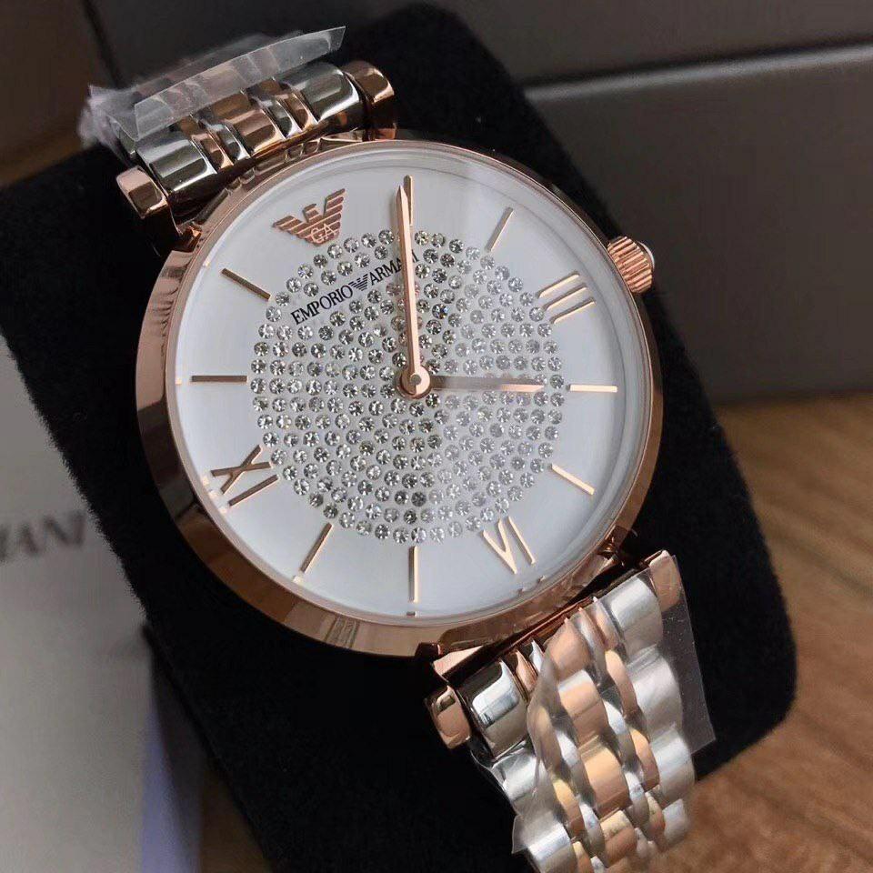 ladies emporio armani watch crystal pave dial ar1926